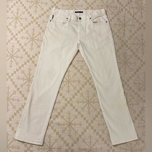 ($248) John Varvatos Bowery Slim Straight Jeans (Size: 32W30L; Color: White)